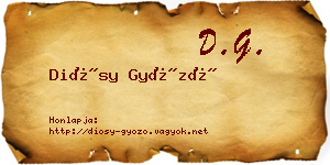 Diósy Győző névjegykártya